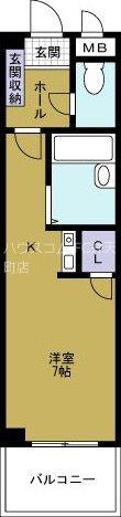 サンクレール弁天町(ワンルーム/6階)の間取り写真