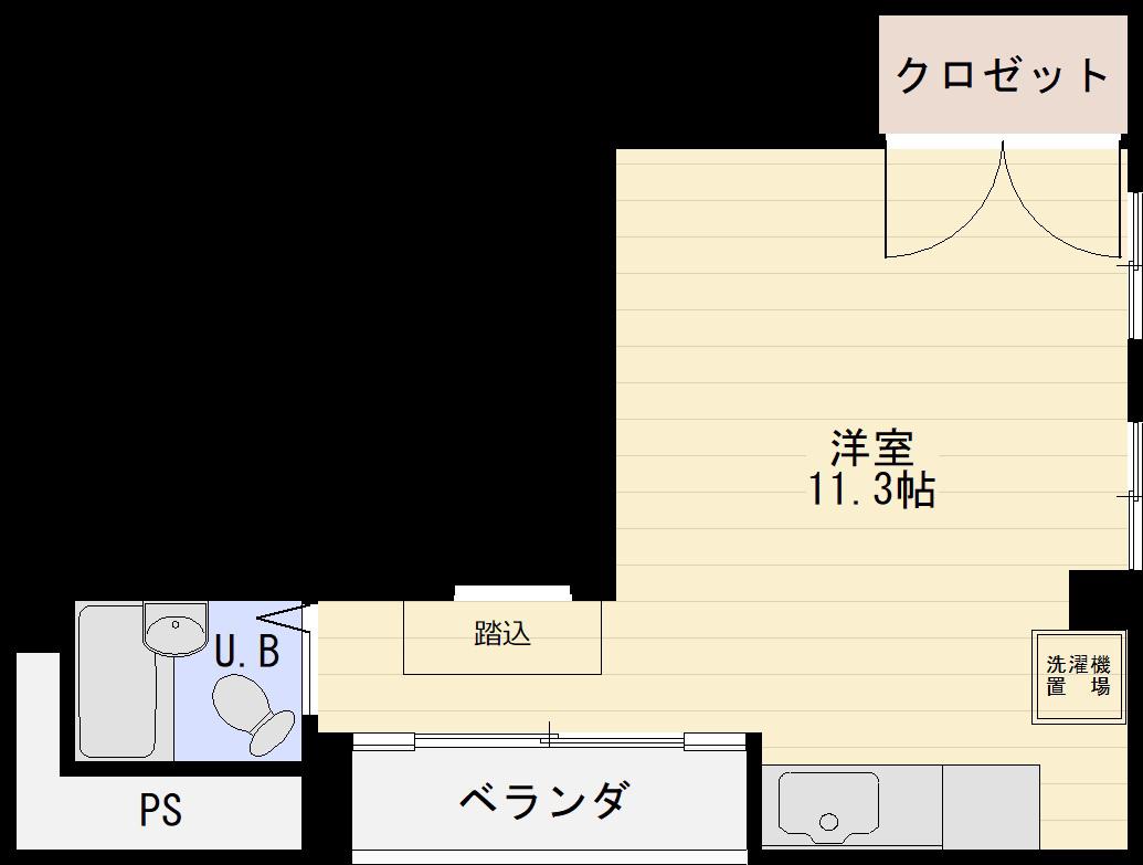 キャトルセゾン通町ビル(ワンルーム/3階)の間取り写真