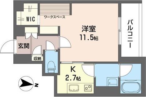 SHA MAISON KOWA ウエスト(1K/2階)の間取り写真
