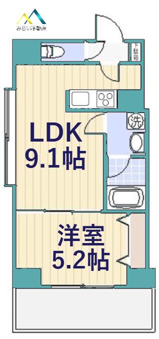 GRACIA YOKOHAMA(1LDK/4階)の間取り写真