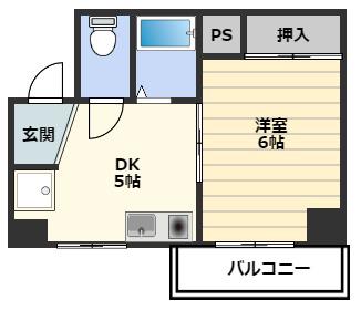 サンサーラビル南森町(1DK/5階)の間取り写真