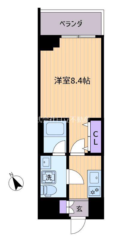 メディフィス千住大橋駅前(1K/5階)の間取り写真