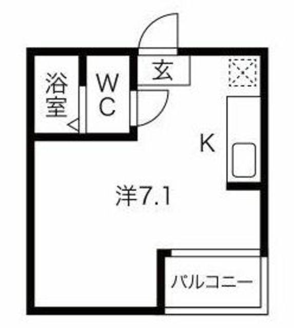 MAISON MEDALIA(ワンルーム/1階)の間取り写真