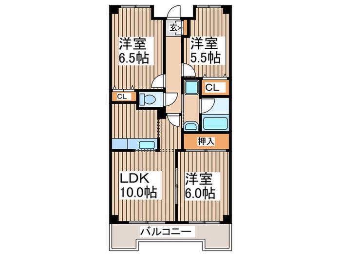 ファミール・セヤ(3LDK/3階)の間取り写真
