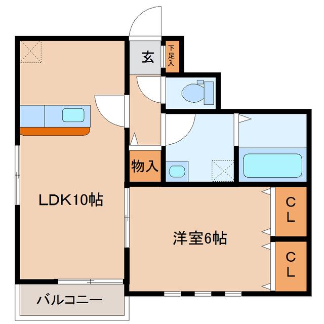 GRANDE神谷沢弐番館(1LDK/1階)の間取り写真