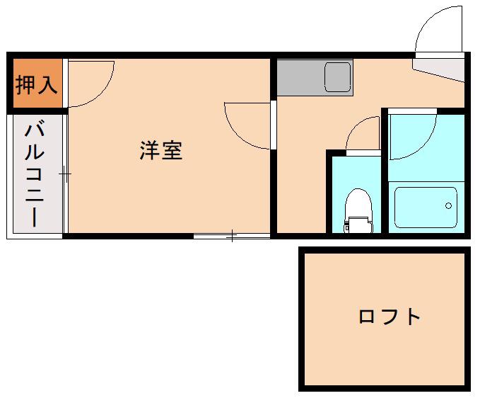 アネックスVII(1K/1階)の間取り写真