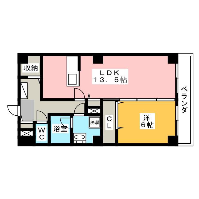 BEAR FIELD(1LDK/4階)の間取り写真