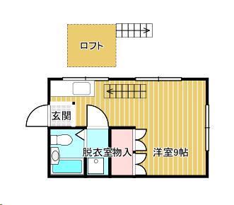 べに花ハイツ(ワンルーム/2階)の間取り写真