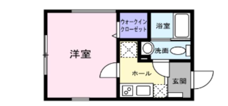 ラフィーネ(1K/1階)の間取り写真