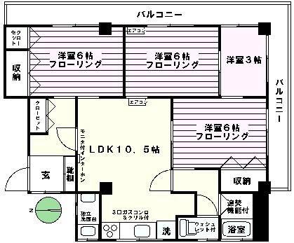 R-BRICK(3SLDK/3階)の間取り写真