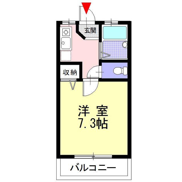 グランドハイツ(1K/3階)の間取り写真