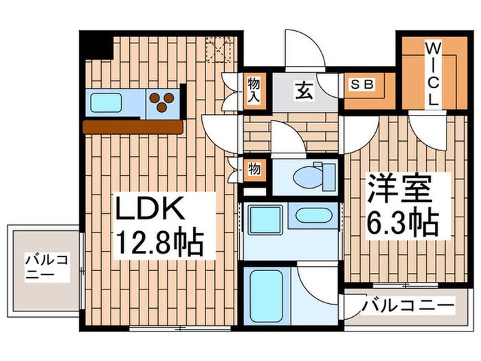 CITY SPIRE池上(1LDK/4階)の間取り写真