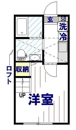 K・Rシティガーデン(1K/2階)の間取り写真