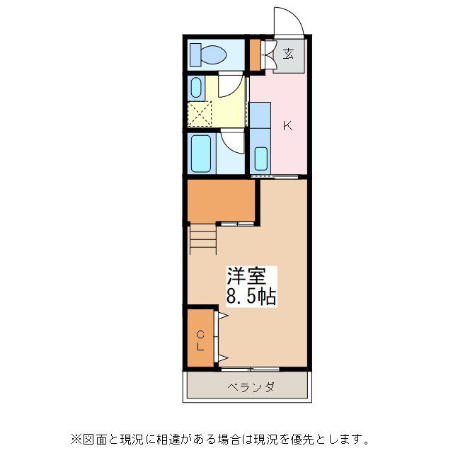 サザンベルクKOBA(1K/3階)の間取り写真