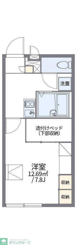 レオパレスブレイヴ(1K/2階)の間取り写真