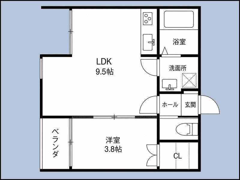 KACC213(1LDK/2階)の間取り写真