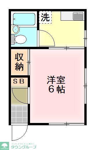 ブルーベル(1K/1階)の間取り写真