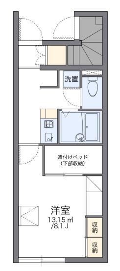 KAZU(1K/1階)の間取り写真