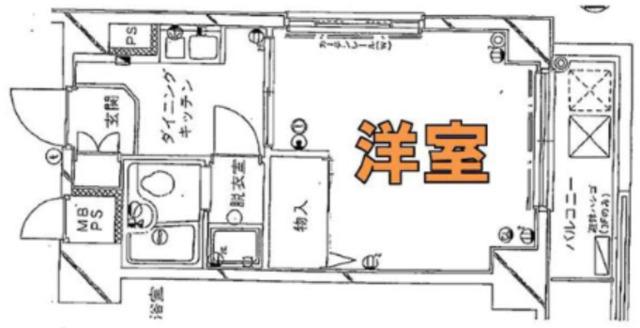 エミネンス東村山(ワンルーム/6階)の間取り写真