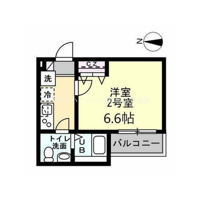 SOLEILDOR長後ソレイルドール(1K/1階)の間取り写真