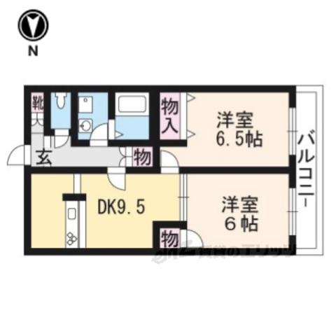 BOA VISTA(2LDK/1階)の間取り写真
