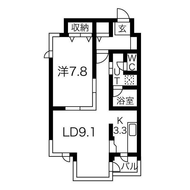 藤井ビル裏参道(1LDK/3階)の間取り写真