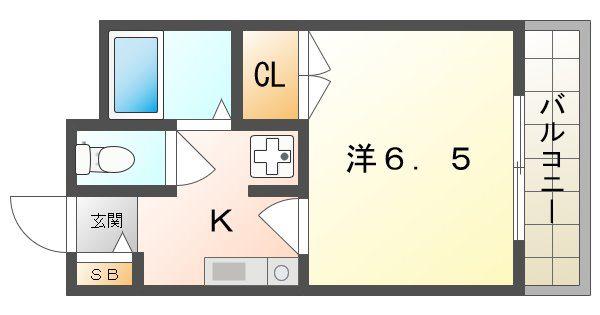 アーベントロート(1K/5階)の間取り写真