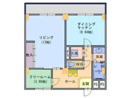サンシャイン尾崎(1SLDK/1階)の間取り写真