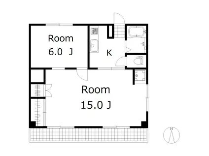 ガレリアヴェール(2K/2階)の間取り写真