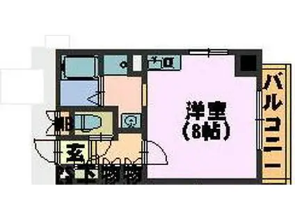 T-パラッツォ(ワンルーム/2階)の間取り写真