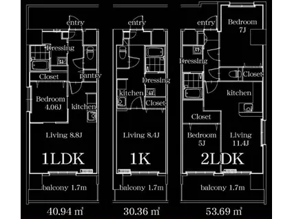 ISLAND戸高(1LDK/8階)の間取り写真