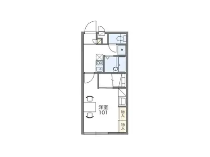 レオパレスSAKURA I(1K/2階)の間取り写真