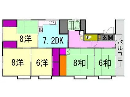 山成ビル(5DK/2階)の間取り写真
