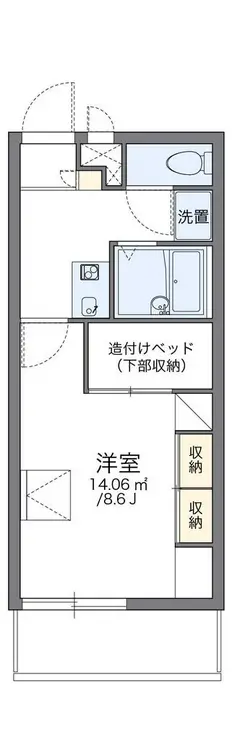 レオパレスパテル 2階階 間取り