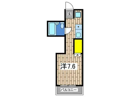 ポートヒル権太坂Ⅱ(ワンルーム/2階)の間取り写真