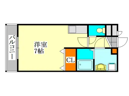 サンモール津田沼(ワンルーム/4階)の間取り写真