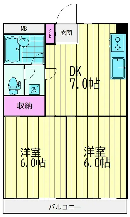 メゾンプルミエール 7階階 間取り