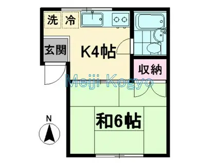 さんれじでんす(1K/2階)の間取り写真