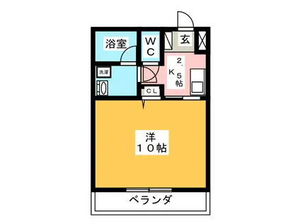 丸中マンション新居(1K/1階)の間取り写真