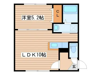 ヤーム・手稲ステーション(1LDK/2階)の間取り写真
