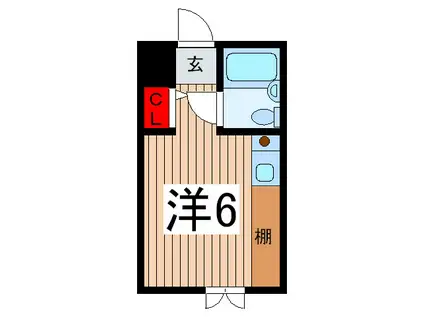 セゾン新秋津(ワンルーム/3階)の間取り写真