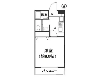 セジュール井草 II棟(1K/3階)の間取り写真