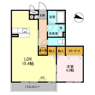 リヴェール山田 303(1LDK/3階)の間取り写真