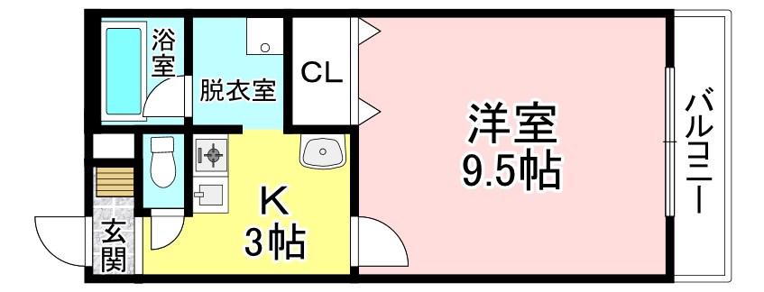 コテージ千秀石部(1K/5階)の間取り写真