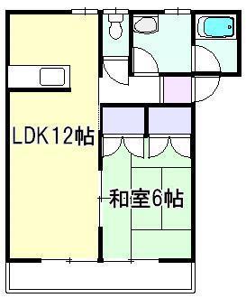 サンコーポ沼田A(1LDK/2階)の間取り写真
