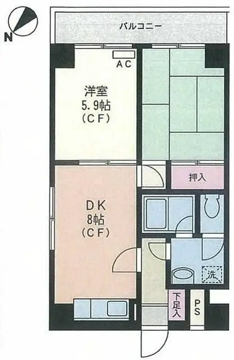 モルゲンロート蒔田 4階階 間取り