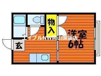 フローラ・浜(1K/1階)の間取り写真