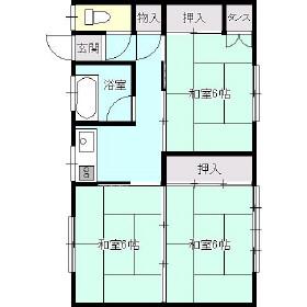 高橋荘(3K/2階)の間取り写真