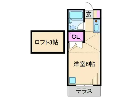 ルミエール菊名(1K/1階)の間取り写真