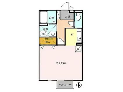 FULL HOUSE(ワンルーム/2階)の間取り写真